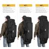 CVLIFE 36″ 42″ 46” Soft Rifle Case Triple Layered Double Rifle Bag, Oversized Long Gun Bag with Lockable Zipper and Backpack Strap, Rifle Backpack Gun Case for Outdoor Hunting Shooting Range(Black)