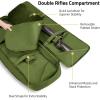 CVLIFE 36″ 42″ 46” Soft Rifle Case Triple Layered Double Rifle Bag, Oversized Long Gun Bag with Lockable Zipper and Backpack Strap, Rifle Backpack Gun Case for Outdoor Hunting Shooting Range(Green)
