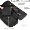 CVLIFE 36″ 42″ 46” Soft Rifle Case Triple Layered Double Rifle Bag, Oversized Long Gun Bag with Lockable Zipper and Backpack Strap, Rifle Backpack Gun Case for Outdoor Hunting Shooting Range(Black)
