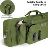 CVLIFE 36″ 42″ 46” Soft Rifle Case Triple Layered Double Rifle Bag, Oversized Long Gun Bag with Lockable Zipper and Backpack Strap, Rifle Backpack Gun Case for Outdoor Hunting Shooting Range(Green)