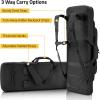 CVLIFE 36″ 42″ 46” Soft Rifle Case Triple Layered Double Rifle Bag, Oversized Long Gun Bag with Lockable Zipper and Backpack Strap, Rifle Backpack Gun Case for Outdoor Hunting Shooting Range(Black)