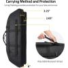 CVLIFE 37″ Compound Bow Case, Bow Bag Soft Bow Case Compact Arrow Case, Lightweight Archery Case with Backpack Strap and Arrow Pocket Padding for Hunting Protection(Black)