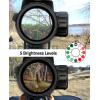 CVLIFE 3-9×40 Rifle Scope, Red & Green Illuminated Optical Riflescope, 1 inch Tube Scope for Hunting with Mounts(20mm)