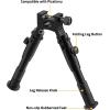 CVLIFE 3-in-1 Riflebipod Clamp-on Bipod with Swivel Stud Adapter and Barrel Clamp Adapter Adjustable Height from 6.3 to 7 Inches