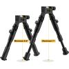 CVLIFE 3-in-1 Riflebipod Clamp-on Bipod with Swivel Stud Adapter and Barrel Clamp Adapter Adjustable Height from 6.3 to 7 Inches