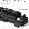 CVLIFE 42″ Soft Rifle Case Rifle Bag Double Long Gun Bag, Gun Case Rifle Backpack, with Lockable Zipper and Backpack Strap for Outdoor Hunting Shooting(Black)