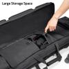 CVLIFE 42″ Soft Rifle Case Rifle Bag Double Long Gun Bag, Gun Case Rifle Backpack, with Lockable Zipper and Backpack Strap for Outdoor Hunting Shooting(Black)