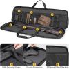 CVLIFE 42″ Soft Rifle Case, Rifle Bag with Zipper Pockets, Long Gun Bag with Adjustable Strap and Padded Handle, Gun Case for Outdoor Hunting Shooting Range, Black