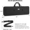 CVLIFE 42″ Soft Rifle Case, Rifle Bag with Zipper Pockets, Long Gun Bag with Adjustable Strap and Padded Handle, Gun Case for Outdoor Hunting Shooting Range, Black