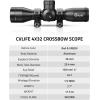 CVLIFE 4×32 Crossbow Scope, Red Green Illuminated Compact Crossbow Scopes for Hunting 20-100 Yards, Circles and Rangefinder Etched Glass Reticle Optic(Reticle A)