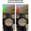 CVLIFE 4×32 Crossbow Scope, Red Green Illuminated Compact Crossbow Scopes for Hunting 20-100 Yards, Circles and Rangefinder Etched Glass Reticle Optic(Reticle A)
