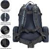CVLIFE 60L Tactical Backpack for Men Women Military Large Army Rucksack With D-Ring Molle Clips Compass Accessories 3 Day Bug Out Survival Molle Bag Hiking Camping Gym Daypack Backpack, Grey(Blue)
