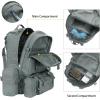 CVLIFE 60L Tactical Backpack for Men Women Military Large Army Rucksack With D-Ring Molle Clips Compass Accessories 3 Day Bug Out Survival Molle Bag Hiking Camping Gym Daypack Backpack, Grey(Grey)
