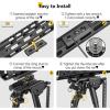 CVLIFE 6-9 Inches Bipod with Adapter for M-Rail(Aluminum)