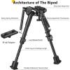 CVLIFE 6-9 Inches Bipod with Adapter for M-Rail(Aluminum)