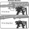 CVLIFE 6-9 Inches Bipod with Adapter for M-Rail(Carbon fiber)
