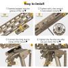 CVLIFE 6-9 Inches Bipod with Adapter for M-Rail(Flat Dark Earth)