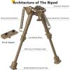 CVLIFE 6-9 Inches Bipod with Adapter for M-Rail(Flat Dark Earth)