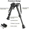 CVLIFE 6-9 Inches Picatinny Bipod Adjustable Spring Return with Picatinny Adapter(Black)