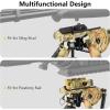 CVLIFE 6-9 Inches Picatinny Bipod Adjustable Spring Return with Picatinny Adapter(Camo)