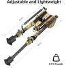 CVLIFE 6-9 Inches Picatinny Bipod Adjustable Spring Return with Picatinny Adapter(Camo)