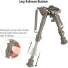 CVLIFE 6-9 Inches Picatinny Bipod Adjustable Spring Return with Picatinny Adapter(Flat Dark Earth)