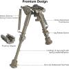CVLIFE 6-9 Inches Picatinny Bipod Adjustable Spring Return with Picatinny Adapter(Flat Dark Earth)