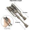 CVLIFE 6-9 Inches Picatinny Bipod Adjustable Spring Return with Picatinny Adapter(Flat Dark Earth)