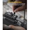 CVLIFE 800 Lumens Mini Pistol Light Rechargeable with All New Sliding Rail, Compact Gun Light with Strobe Mode for GL Rails, Mini Pistol Flashlight for Home Defense and Hunting