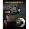 CVLIFE 800 Lumens Mini Pistol Light Rechargeable with All New Sliding Rail, Compact Gun Light with Strobe Mode for GL Rails, Mini Pistol Flashlight for Home Defense and Hunting