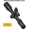 CVLIFE BearMight ED 6-24×50 FFP Rifle Scope – ED Glass, Zero Stop, Illuminated MOA Reticle, Side Focus Parallax Adjustment – First Focal Plane – Long Range Rifle Scope for Hunting – 34mm Tube