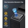 CVLIFE Biometric Gun Safe for Handgun Quick-Access Safety Device with Fingerprint Lock or Key Pad, Gun Lock Box for Home Bedside Nightstand