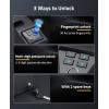 CVLIFE Biometric Gun Safe for Handgun Quick-Access Safety Device with Fingerprint Lock or Key Pad, Gun Lock Box for Home Bedside Nightstand
