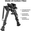 CVLIFE Bipod, Carbon Fiber Bipod for Rifle with Picatinny Adapter 6-9 Inches Bipod