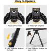 CVLIFE Bipod Mount to Sling Swivel Stud Rifle Bipod, Made of Aluminum and High-Strength Polymer, Adjustable Height and Angle, Stable and Sturdy(Black)