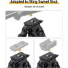 CVLIFE Bipod Mount to Sling Swivel Stud Rifle Bipod, Made of Aluminum and High-Strength Polymer, Adjustable Height and Angle, Stable and Sturdy(Black)
