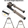 CVLIFE Bipod for Shooting and Hunting,Rifle Bipod Sling Mounting Bipod for Rifle Made of Lightweight High-Strength Polymer(Flat Dark Earth)