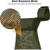 CVLIFE Brass Shell Catcher Cartridge Collector Mesh Heat Resistant Padded Mesh Brass Casing Catcher with Zippered Bottom Quick Release Brass Catcher(green)