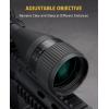 CVLIFE EagleFeather AO Rifle Scope – Medium Range Scope with Locking Turret – Red and Green Illuminated 1″ Tube Optics for Hunting, SFP Riflescope with Sunshade and Mount(3-12X44)