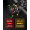 CVLIFE EagleFeather F02 Rifle Scope with Side Focus Parallax Adjustment, Illuminated Mil-Dot Reticle, 30mm Tube Long Range Rifle Scope for Hunting, SFP Riflescope with 20mm Scope Rings(6-18×50)