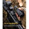 CVLIFE EagleFeather Multiple Reticle Red/Green Dot and Magnifier Combo, 40mm Large Lens Red/Green Dot with 3X Magnifier, Absolute Co-Witness, Open Reflex Optics Sight with Flip-to-Side(Green Dot Magnifier Combo)