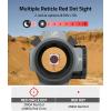 CVLIFE EagleFeather X Solar Multi-Reticle Red Dot Sight,1x20mm 2MOA Dot 40MOA Circle Motion Awake Solar Optics with Quick Detach Mount Flip Up Covers,IPX7 Waterproof Fogproof(Gray)