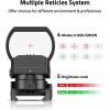 CVLIFE FoxSpook Motion Awake Multi Reticle Green & Red Dot Sight, Reflex Sight for Picatinny, Absolute Co-Witness Red Dot Optics Scope with 31×21mm Large Window