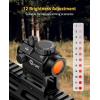 CVLIFE FoxSpook Motion Awake Red Dot Sight, 2 MOA Red Dot Scope Auto On & Off, 1x20mm Red Dot Optics with Low Profile and Lower 1/3 Co-Witness Mount, Flip Lens Covers and Anti-Reflection Device