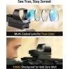 CVLIFE FoxSpook Rechargeable Multiple Reticle Green Dot Sight, 40mm (1.6″) Large Lens Open Reflex Sight for Astigmatism, Optic Scope for 21mm Picatinny Rail, Lower 1/3 Co-Witness