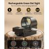 CVLIFE FoxSpook Rechargeable Multiple Reticle Green Dot Sight, 40mm (1.6″) Large Lens Open Reflex Sight for Astigmatism, Optic Scope for 21mm Picatinny Rail, Lower 1/3 Co-Witness