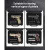 CVLIFE Gun Case for Pistol Handguns, TSA Approved Pistol Case Hard Shell Waterproof with Dual-Layer DIY Customizable Pre-cut Foam, Travel Pistol Cases Lockable 9mm Gun Case