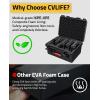CVLIFE Gun Cases for Handguns, 18″ Pistol Case Holds Multiple Handguns/Mags/Bullets, Hard Shell Pistol Case Heavy Duty Firearm Case for Range Trips, Waterproof & Shockproof Handgun Case(For 5 Pistols & 12 Mags)