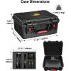 CVLIFE Gun Cases for Handguns, 18″ Pistol Case Holds Multiple Handguns/Mags/Bullets, Hard Shell Pistol Case Heavy Duty Firearm Case for Range Trips, Waterproof & Shockproof Handgun Case(For 4 Pistols & 24 Mags)