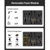 CVLIFE Gun Cases for Handguns, 18″ Pistol Case Holds Multiple Handguns/Mags/Bullets, Hard Shell Pistol Case Heavy Duty Firearm Case for Range Trips, Waterproof & Shockproof Handgun Case(For 8 Handguns & Mags)